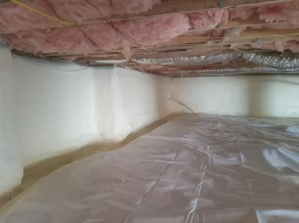 Crawl space encapsulation with closed-cell spray foam for Roof Leak Repair in Marrero